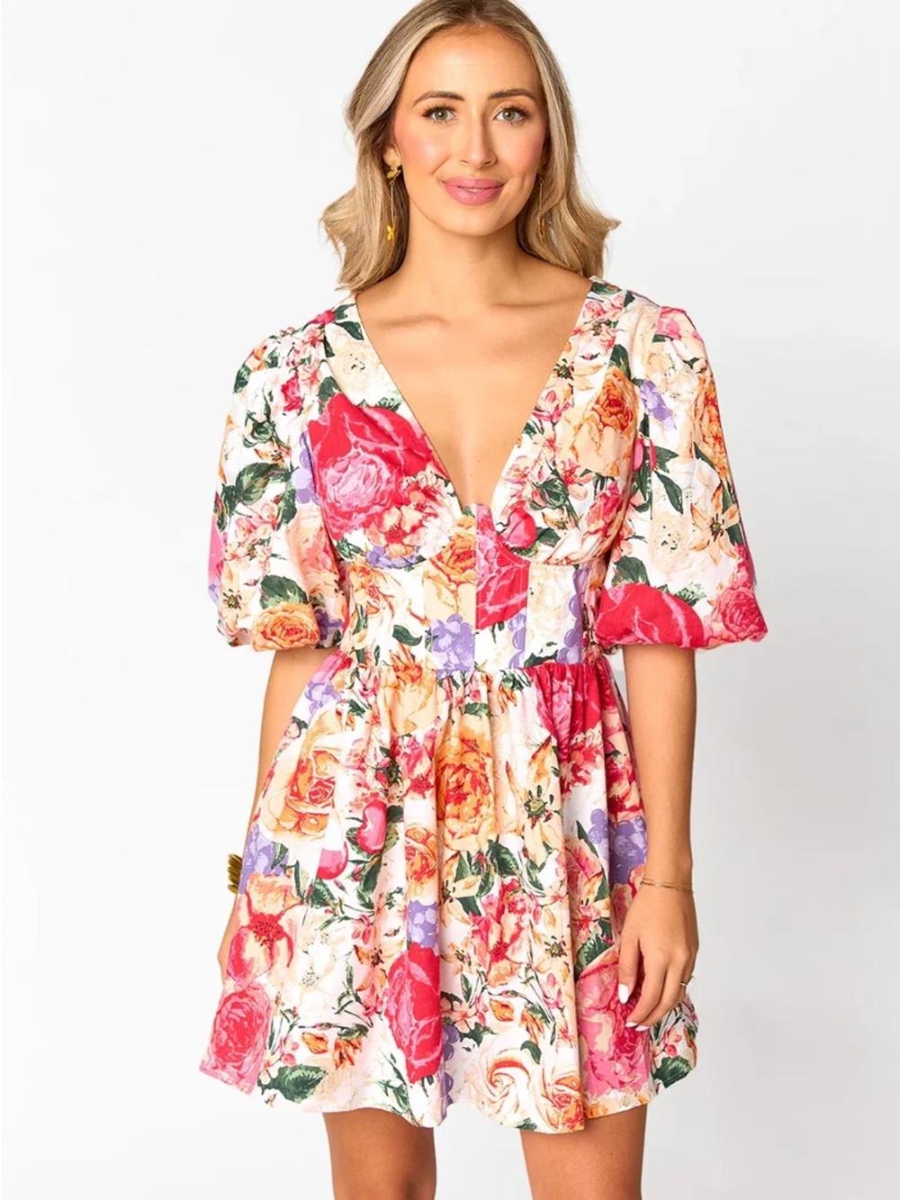 Bridgette Puff Sleeve Mini Dress -
Buddy Love - Westhause